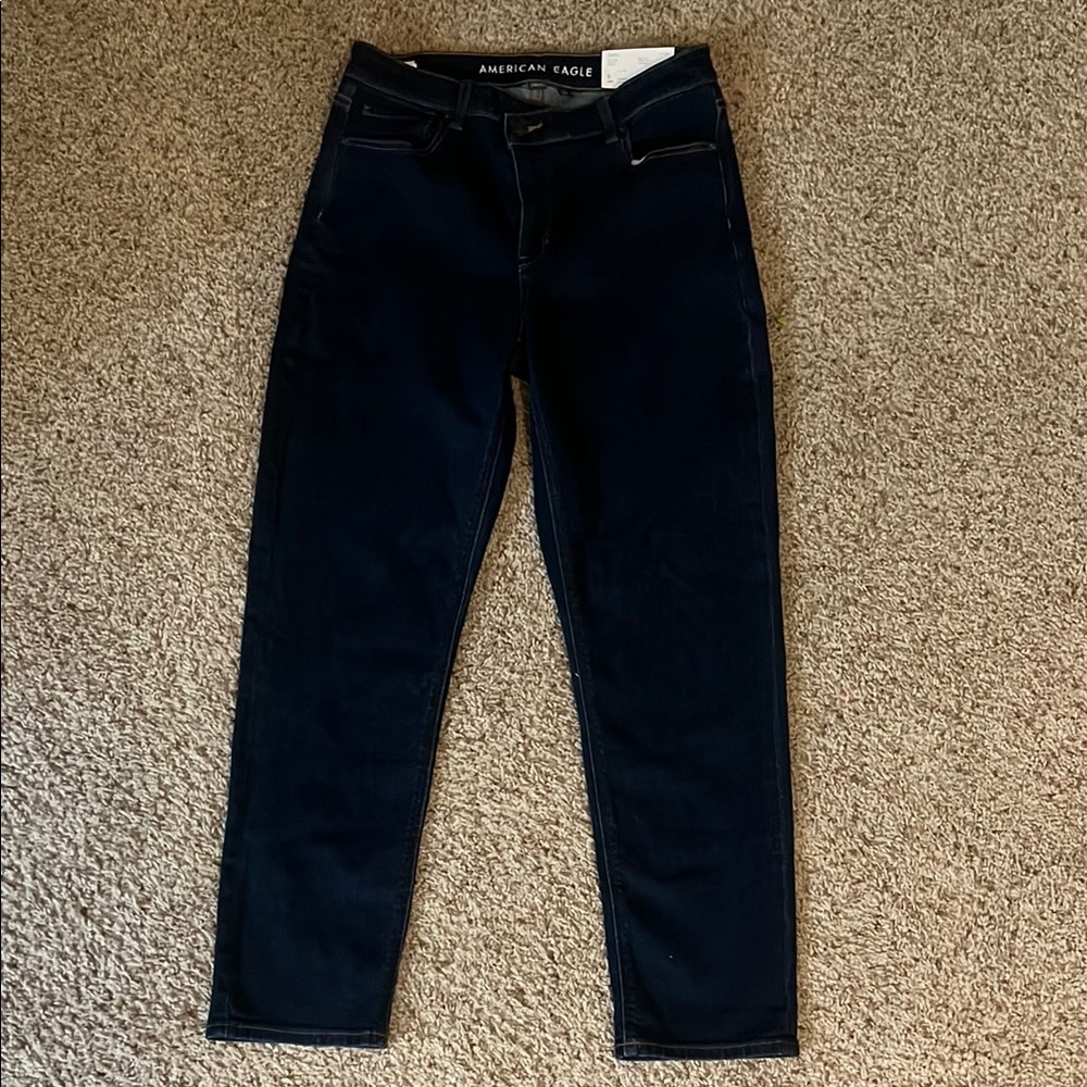 American Eagle Dark Ink Mom Jeans